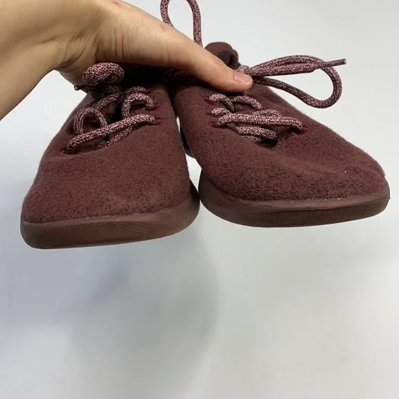 Allbirds Wool Runners Burgundy W8 - Picture 6 of 10